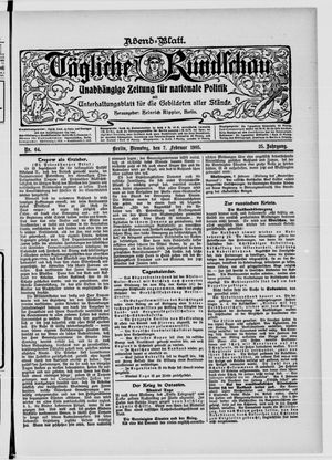 Tägliche Rundschau vom 07.02.1905