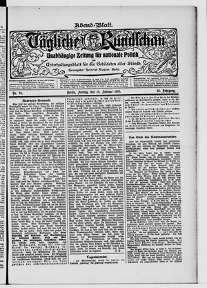 Tägliche Rundschau vom 10.02.1905
