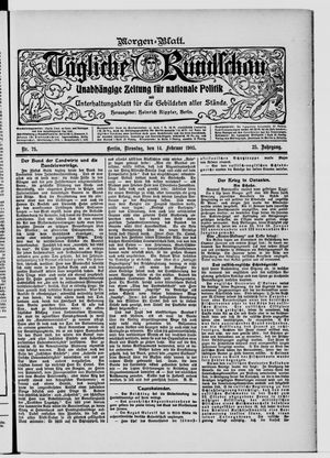 Tägliche Rundschau on Feb 14, 1905