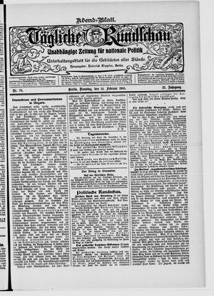 Tägliche Rundschau on Feb 14, 1905