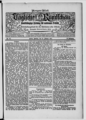 Tägliche Rundschau vom 19.02.1905