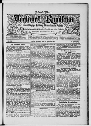 Tägliche Rundschau vom 20.02.1905
