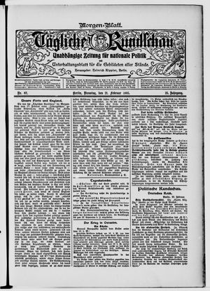 Tägliche Rundschau on Feb 21, 1905