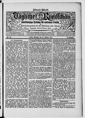 Tägliche Rundschau on Feb 21, 1905