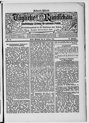 Tägliche Rundschau on Feb 22, 1905