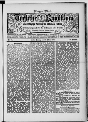 Tägliche Rundschau on Feb 26, 1905