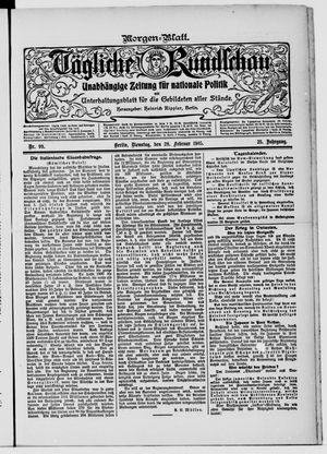 Tägliche Rundschau vom 28.02.1905