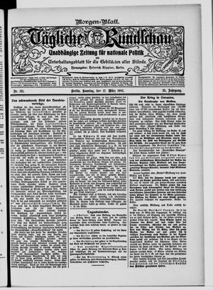 Tägliche Rundschau vom 12.03.1905