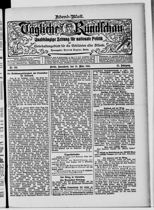 Tägliche Rundschau vom 18.03.1905