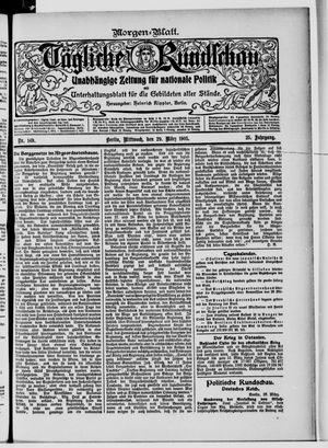 Tägliche Rundschau vom 29.03.1905