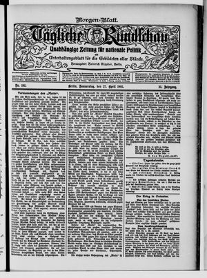 Tägliche Rundschau vom 27.04.1905