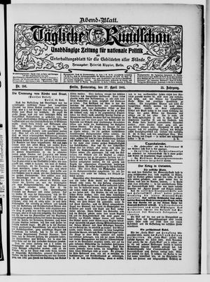 Tägliche Rundschau vom 27.04.1905