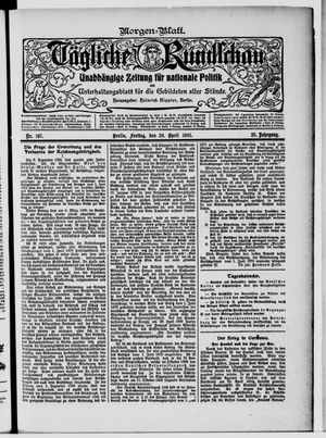 Tägliche Rundschau vom 28.04.1905