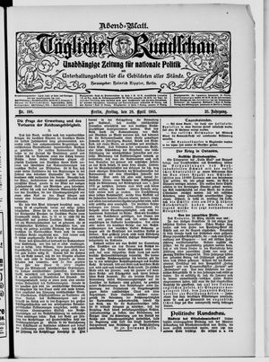 Tägliche Rundschau vom 28.04.1905