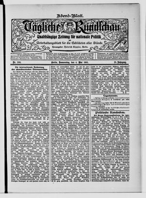 Tägliche Rundschau on May 4, 1905