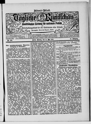 Tägliche Rundschau vom 15.05.1905