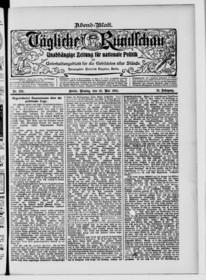 Tägliche Rundschau on May 22, 1905