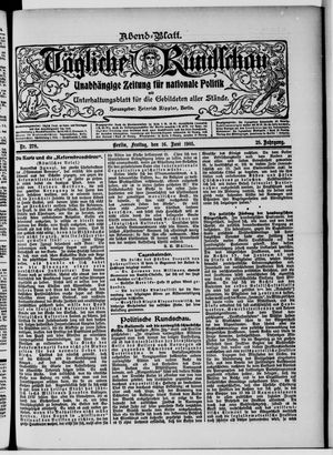 Tägliche Rundschau vom 16.06.1905