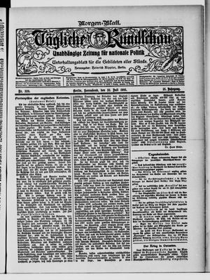 Tägliche Rundschau vom 21.07.1905