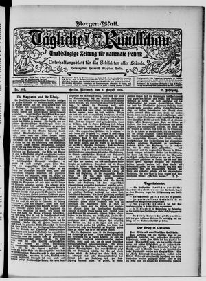 Tägliche Rundschau on Aug 9, 1905