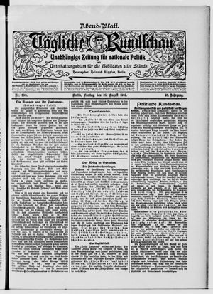 Tägliche Rundschau on Aug 25, 1905