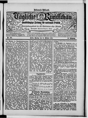 Tägliche Rundschau on Oct 16, 1905