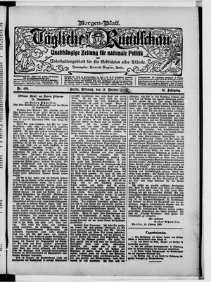 Tägliche Rundschau on Oct 18, 1905