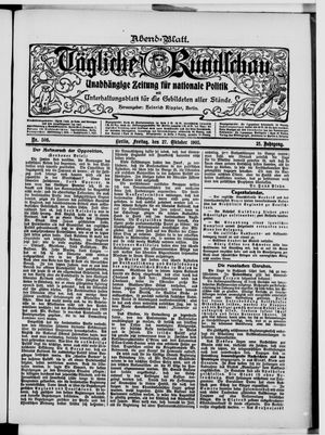 Tägliche Rundschau on Oct 27, 1905