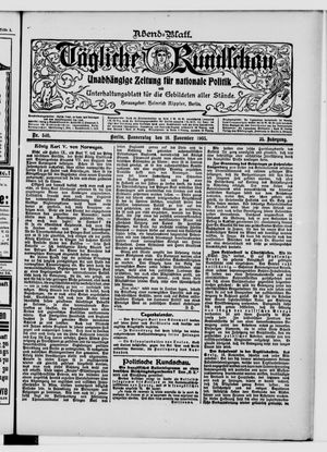 Tägliche Rundschau on Nov 16, 1905