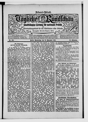 Tägliche Rundschau on Nov 30, 1905