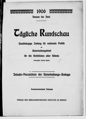 Tägliche Rundschau on Jan 2, 1906