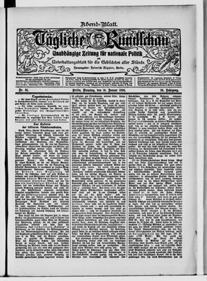 Tägliche Rundschau on Jan 16, 1906