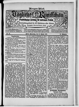 Tägliche Rundschau on Jan 25, 1906