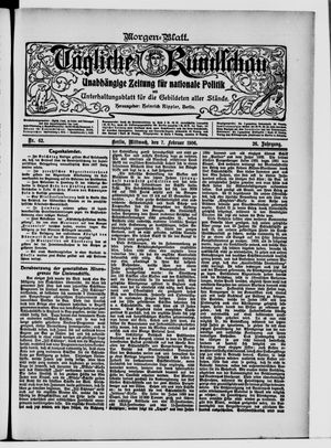 Tägliche Rundschau vom 07.02.1906