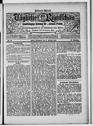 Tägliche Rundschau on Feb 10, 1906
