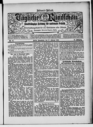 Tägliche Rundschau on Feb 17, 1906