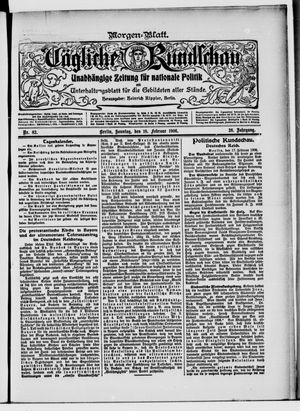 Tägliche Rundschau vom 18.02.1906