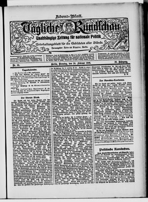 Tägliche Rundschau vom 20.02.1906