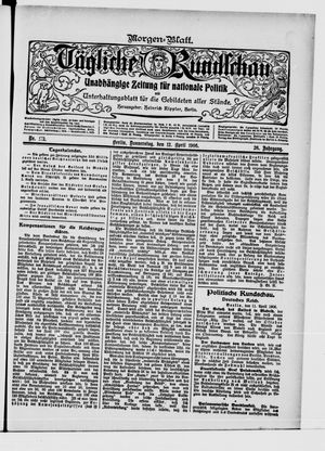 Tägliche Rundschau vom 12.04.1906