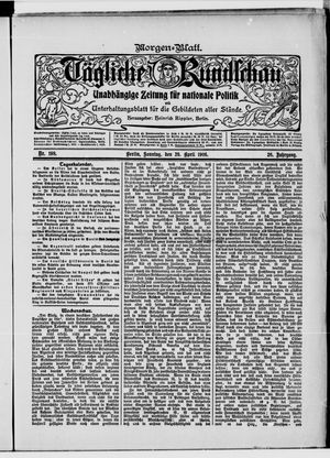 Tägliche Rundschau vom 29.04.1906