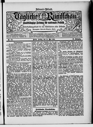 Tägliche Rundschau vom 25.05.1906