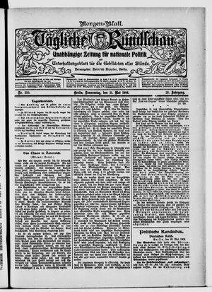 Tägliche Rundschau vom 31.05.1906