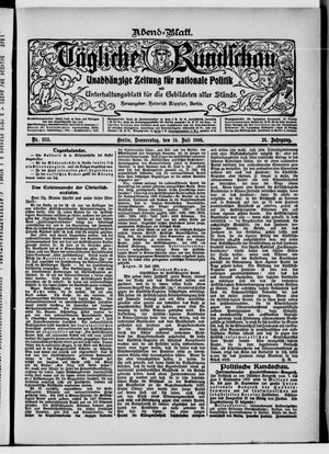 Tägliche Rundschau on Jul 19, 1906