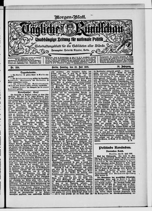 Tägliche Rundschau vom 22.07.1906