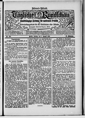 Tägliche Rundschau vom 03.08.1906