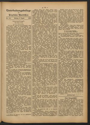 Tägliche Rundschau vom 06.08.1906