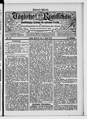 Tägliche Rundschau on Aug 8, 1906