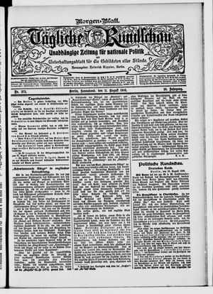 Tägliche Rundschau vom 11.08.1906