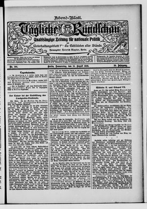 Tägliche Rundschau vom 16.08.1906