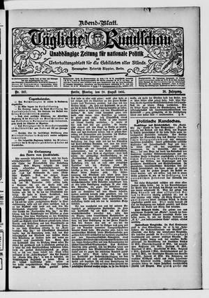 Tägliche Rundschau vom 20.08.1906